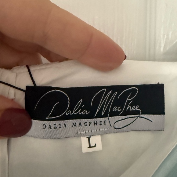 NWT Women's Dalia MacPhee Blue Maxi Sundress Size Large Side Slits - Picture 4 of 12